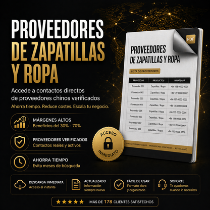 PROVEEDOR ROPA + ZAPAS